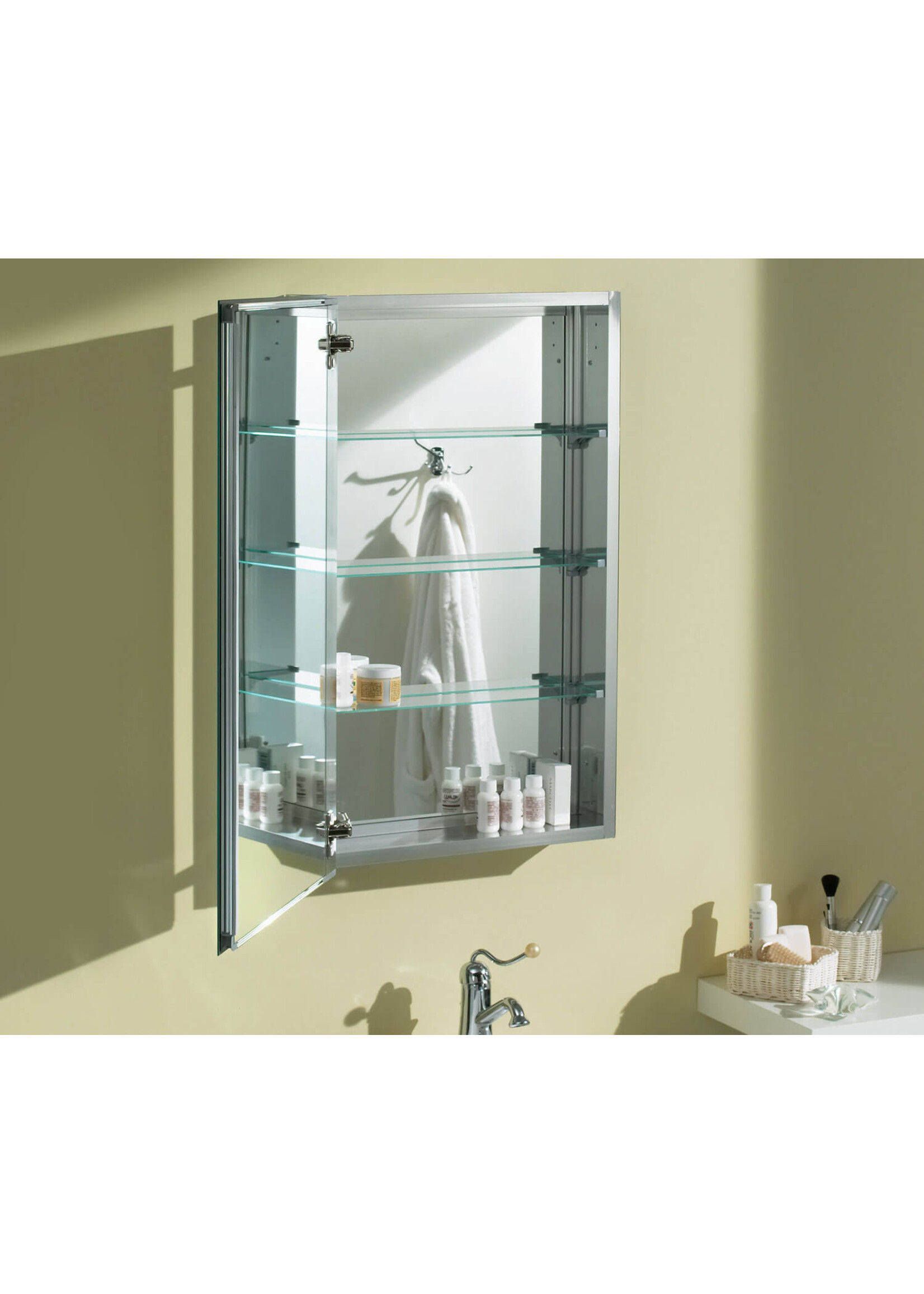 MAAX Maax Single View 12x30 Medicine Cabinet - Beveled Edge chrome frame