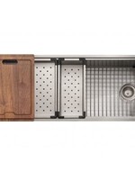 Hamat Hamat Rendezvous 45x17 Undermount 16 gauge stainless steel undermount sink w/accessories