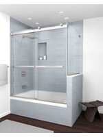 Glasscrafters Glasscrafters Equalis ™- Luxury 57 x 60 Tub Glass Door Clear glass- Brushed Stainless Steel