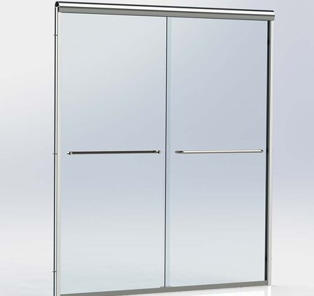 Century Glass 54-59 1/2 Tub Shower Door - SN/PN