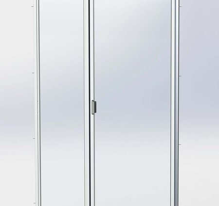 Century Lucette 34-36 x 70 Hinged Single Shower Door Clear/Obscure Tempered Glass- SN