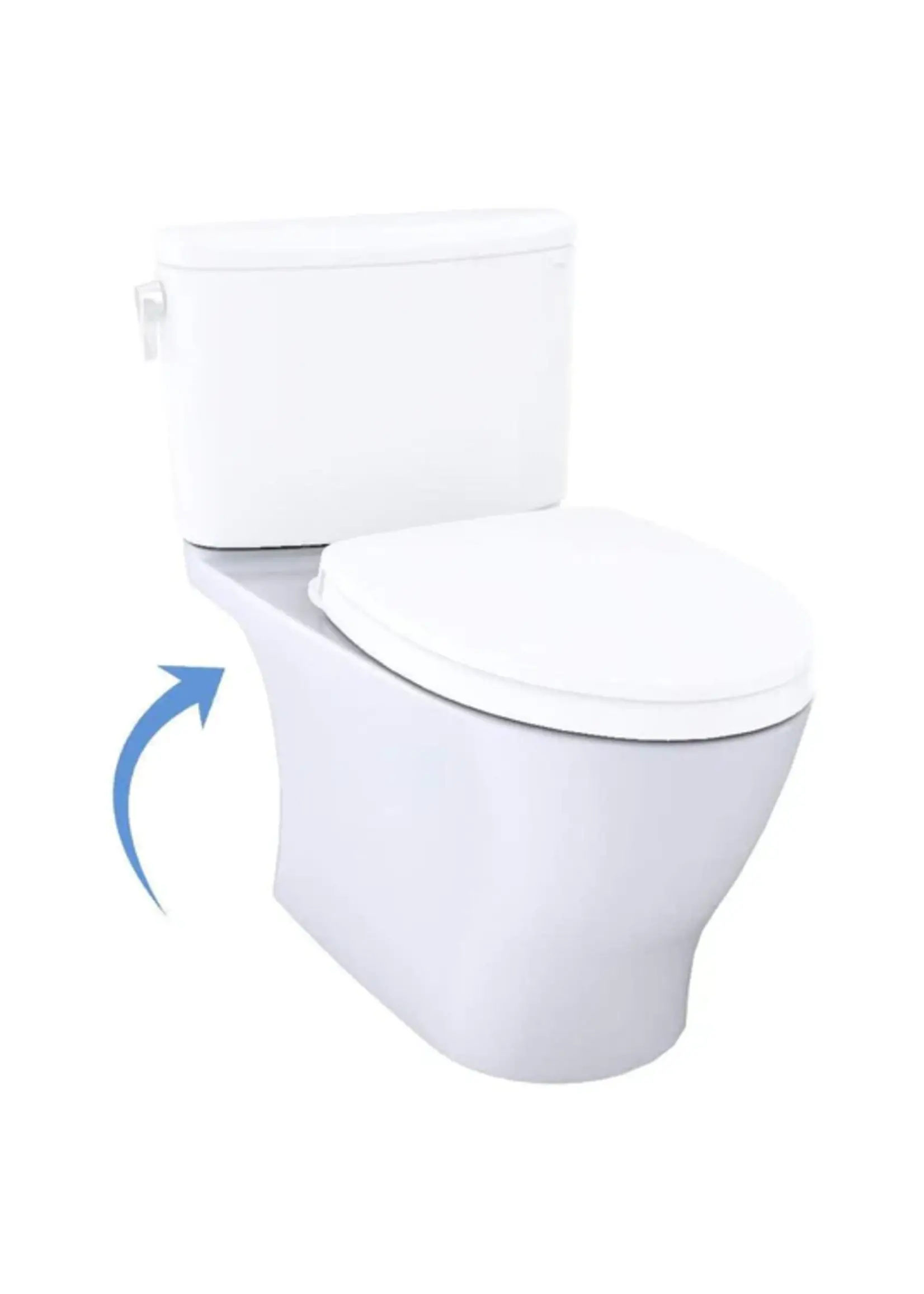 Toto Toto Nexus Two Piece Elongated Bowl ADA 1.28gpf - Cotton White  (Washlet+ enabled) (12" Rough-in)