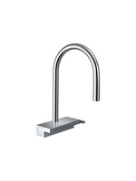 Hansgrohe Hansgrohe Aquno Select HighArc Kitchen Faucet, 3-Spray Pull-Down, 1.75 GPM in Steel Optic SO