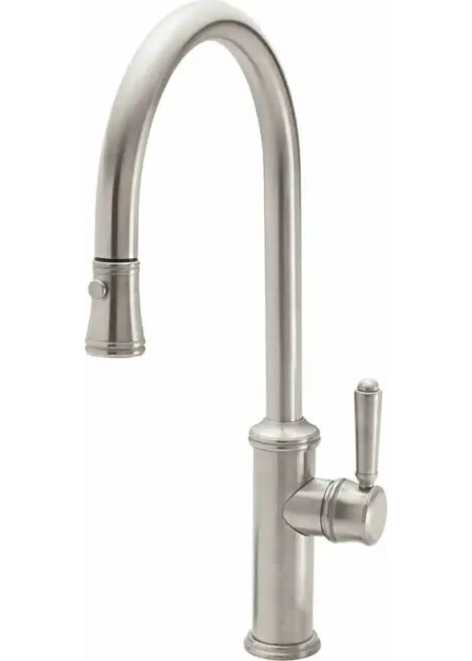 California Faucets California Faucets Davoli pull down kitchen faucet High Arc Spout w/button spray Custom HDL