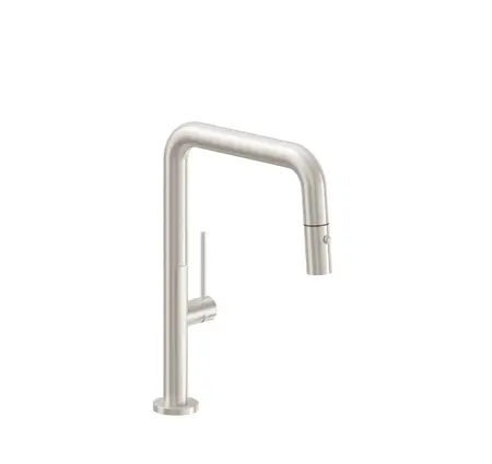 California Poetto (Series K50) Pull-Down Kitchen Faucet with Button Sprayer, pencil handle  - Quad Spout in a Special Finish