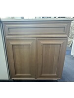 Omega Omega Cabinetry 36x21x34.5 Two Door Perin Doorstyle Cherry Wood Species Vanity w/ False Panel - Riverbed Finish