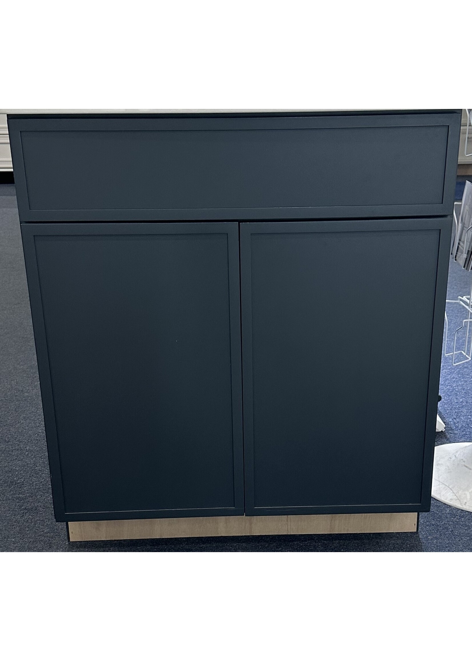 Omega Omega Cabinetry Jax Door Style Maple Wood Species 30x21x34.5 Two Door Vanity w/ False Panel - Amalfi Finish