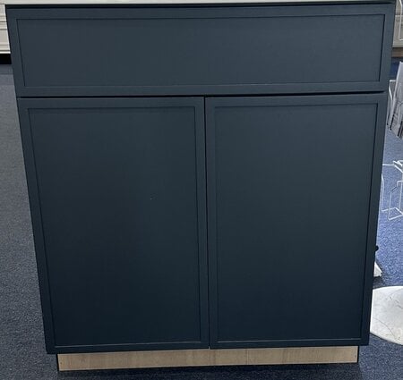 Omega Cabinetry Jax Door Style Maple Wood Species 30x21x34.5 Two Door Vanity w/ False Panel - Amalfi Finish