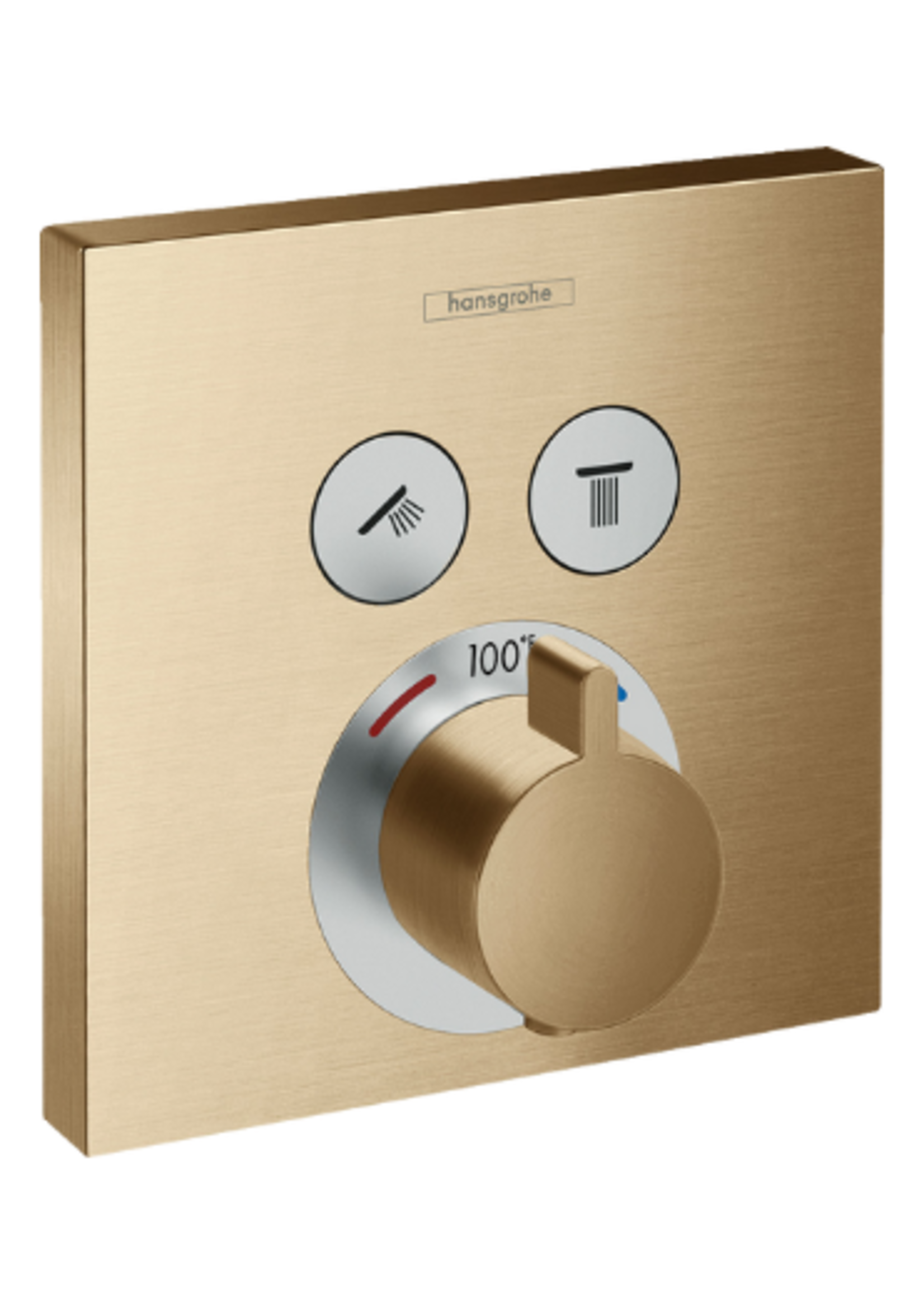 Hansgrohe Hansgrohe ShowerSelect Thermostatic Trim for 2 Functions, Square