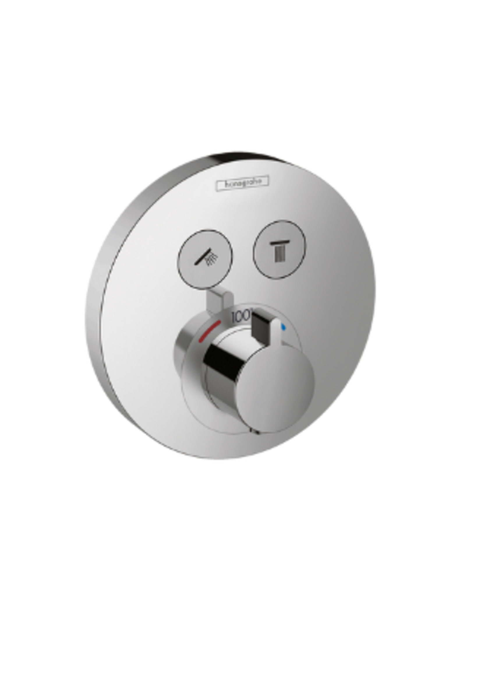Hansgrohe Hansgrohe ShowerSelect S Thermostatic Trim for 2 Functions, Round