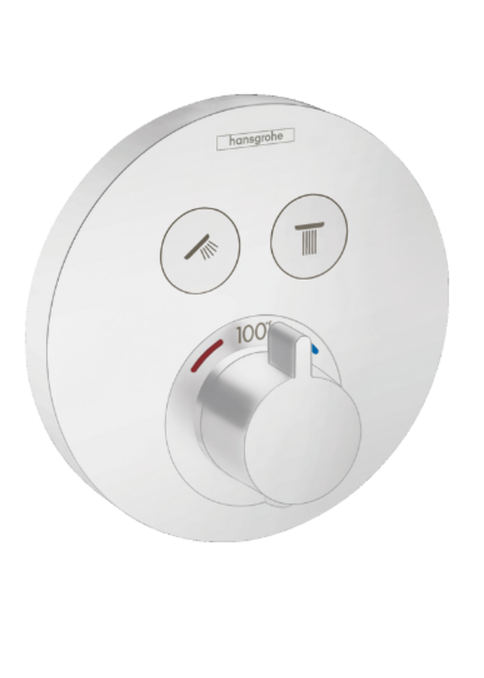 Hansgrohe Hansgrohe ShowerSelect S Thermostatic Trim for 2 Functions, Round