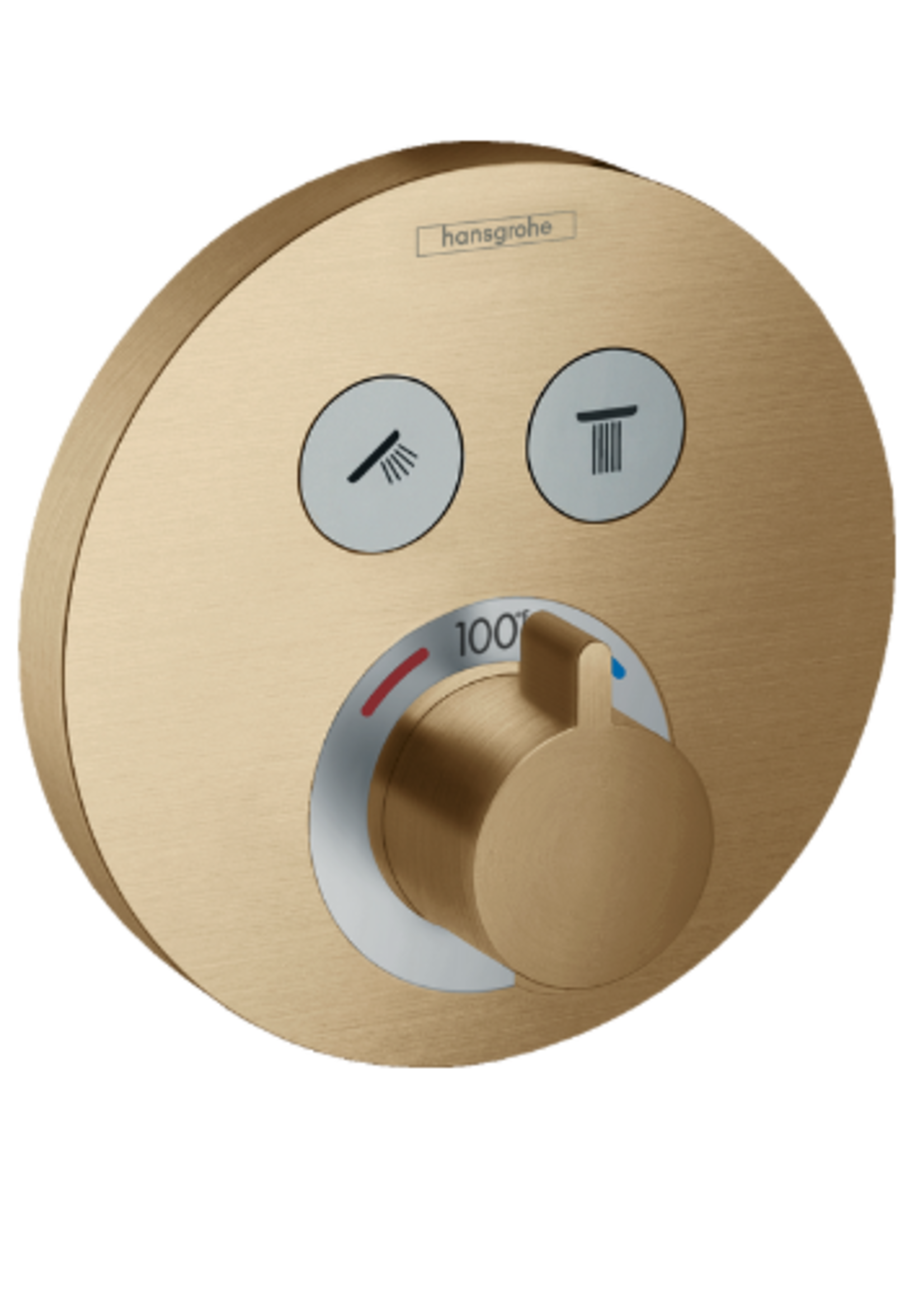 Hansgrohe Hansgrohe ShowerSelect S Thermostatic Trim for 2 Functions, Round