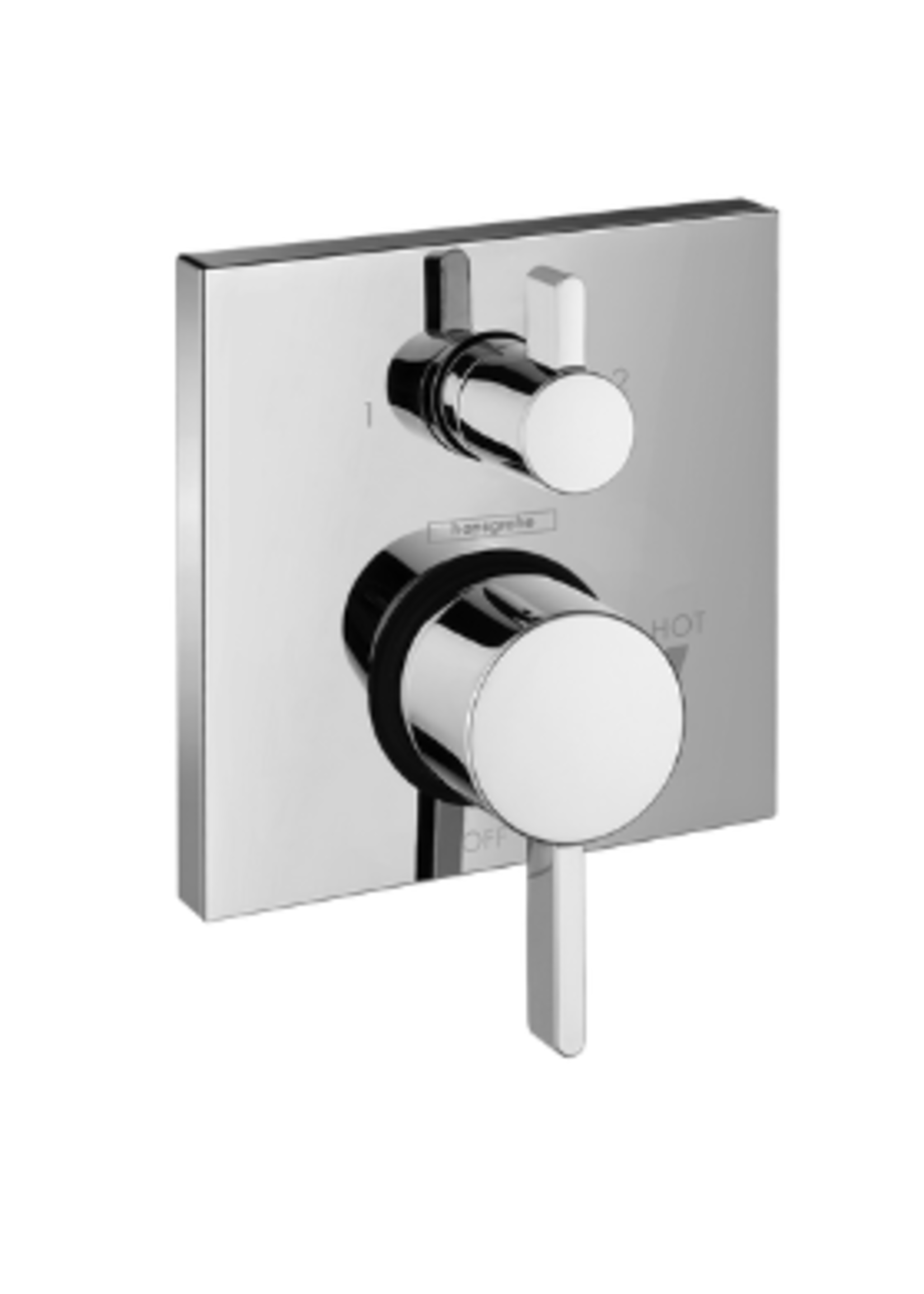 Hansgrohe Hansgrohe Ecostat Pressure Balance Trim S Square with Diverter