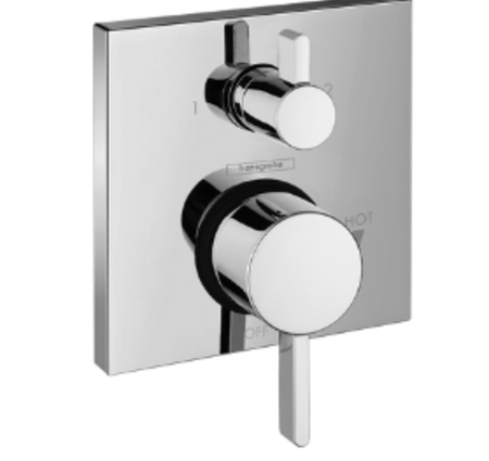 Hansgrohe Ecostat Pressure Balance Trim S Square with Diverter