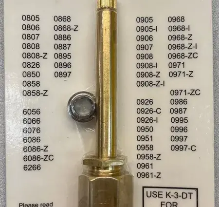 CENTRAL BRASS T/S STEM W/ SEAT K-3-CT