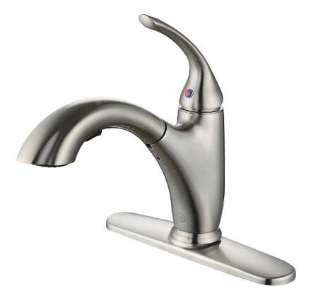 Wolverine Finale Pull-out Single Handle Kitchen Faucet in Brushed Nickel BN (water lines required)