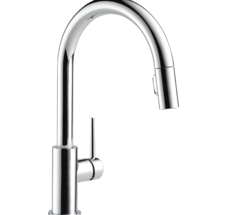 Delta Trinsic Single Handle Pull-Down Kitchen Faucet - CP