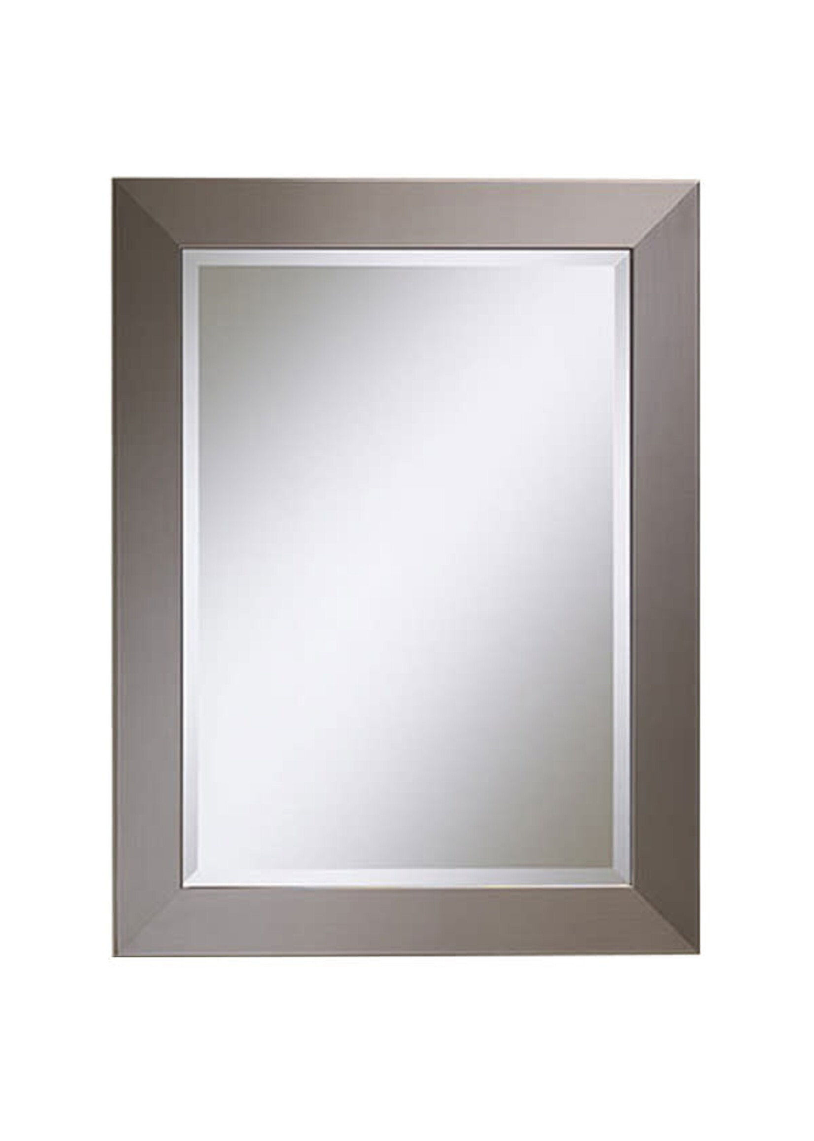 Kentwood Kentwood 24" x 32" Brushed Silver Framed Mirror