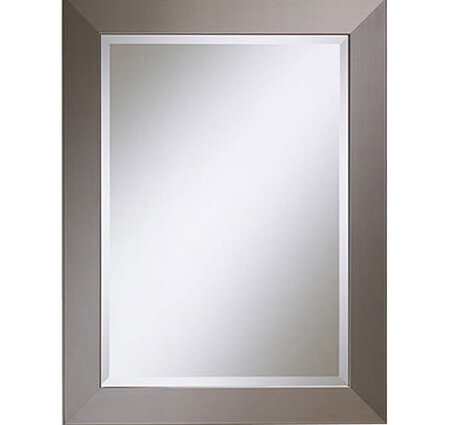 Kentwood 24" x 32" Brushed Silver Framed Mirror