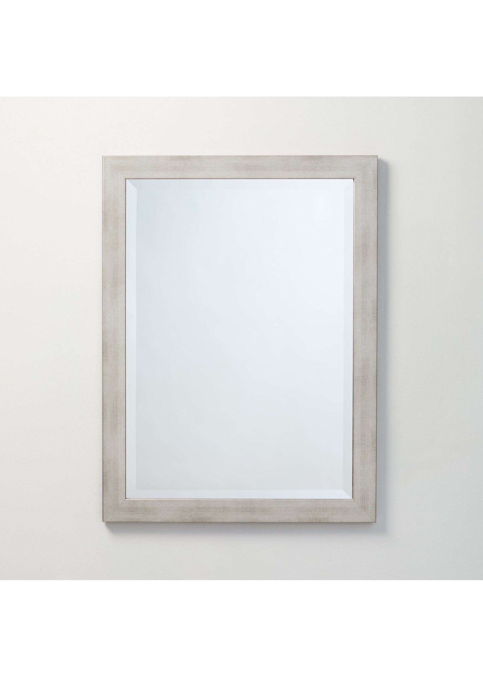 Kentwood Kentwood 23-1/2" x 31-1/2" Brushed Nickel Framed Mirror