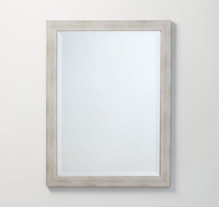 Kentwood 23-1/2" x 31-1/2" Brushed Nickel Framed Mirror