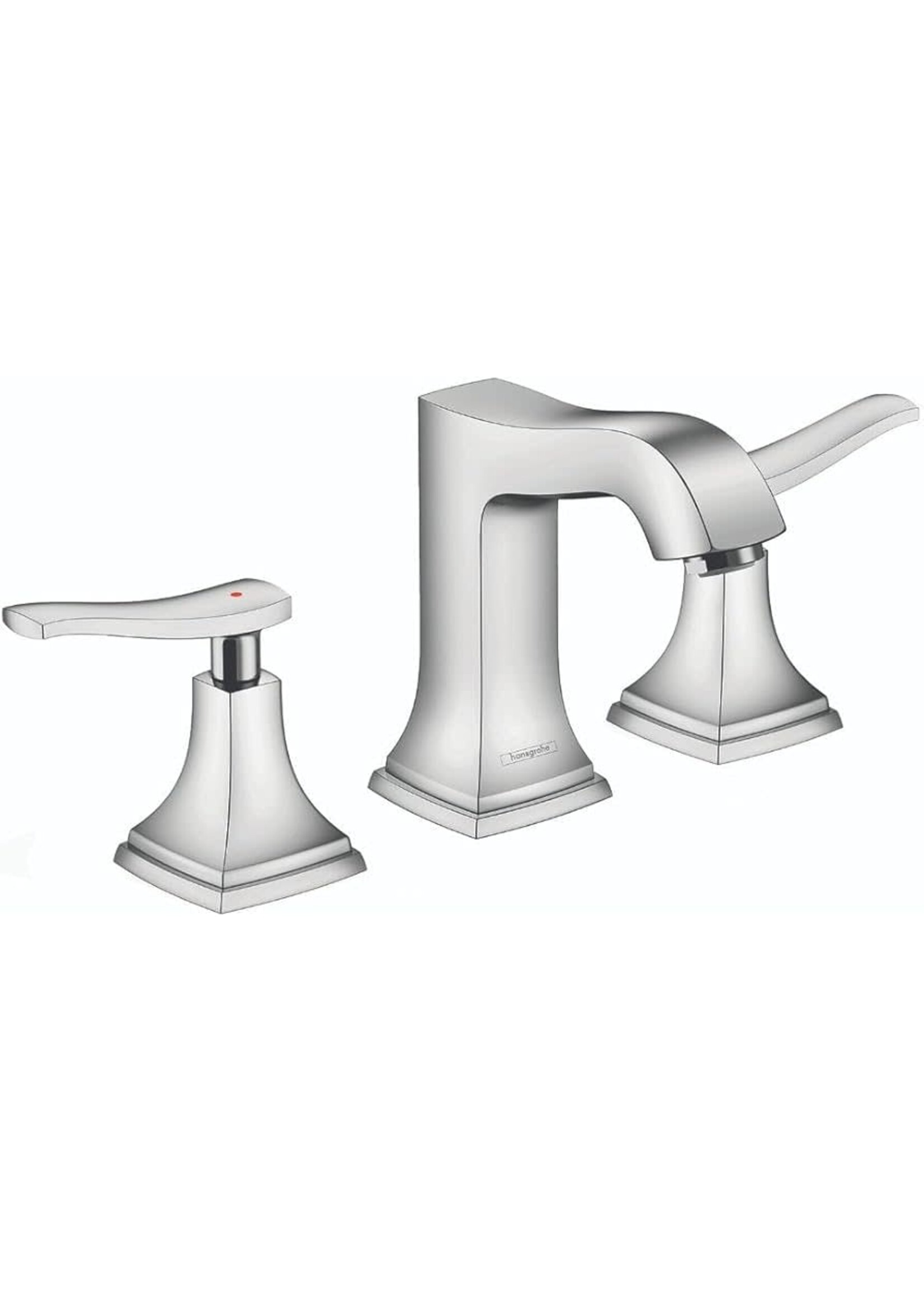 Hansgrohe Hansgrohe Metropol Classic Widespread Faucet with Lever Handles and Pop up Drain, 1.2 GPM