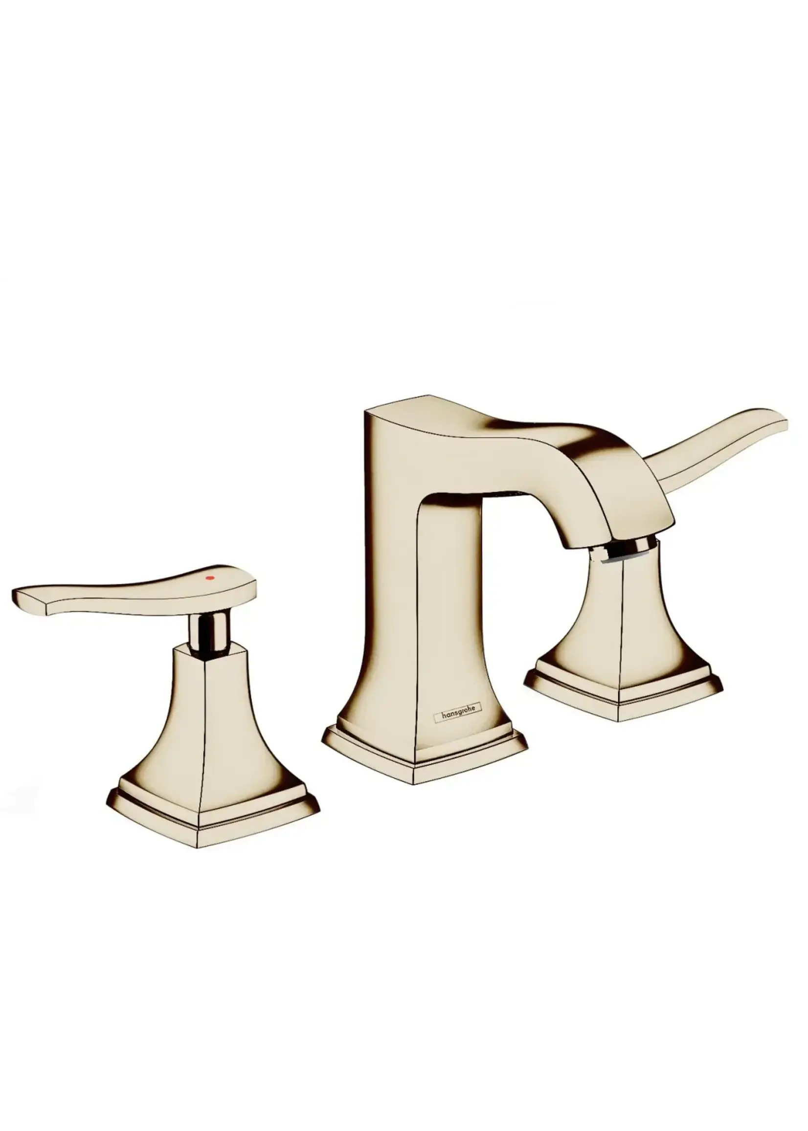 Hansgrohe Hansgrohe Metropol Classic Widespread Faucet with Lever Handles and Pop up Drain, 1.2 GPM