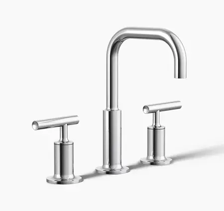 Kohler Purist Widespread bathroom sink faucet with Lever handles, 1.2 gpm