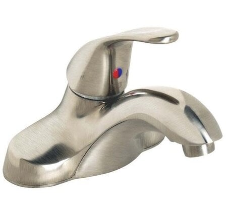 Wolverine Brass Essence Single Handle Centerset Bathroom Faucet With Pop-up, Brushed Nickel