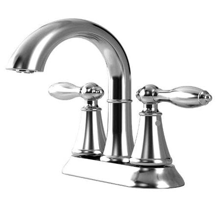 Wolverine Brass Timeless centerset faucet in Chrome (hot & cold water lines not included)
