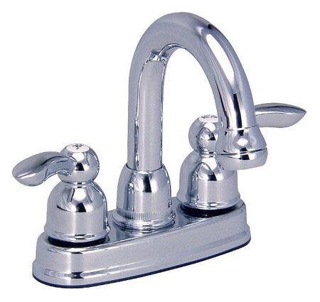 Wolverine Brass Essence Two Handle Centerset Swing Spout Bathroom Faucet With Pop-up - CP