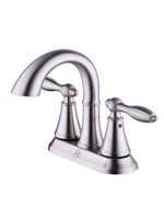 Wolverine Brass Wolverine brass Timeless Two Handle Centerset Bathroom Faucet With Pop-up, Brushed Nickel