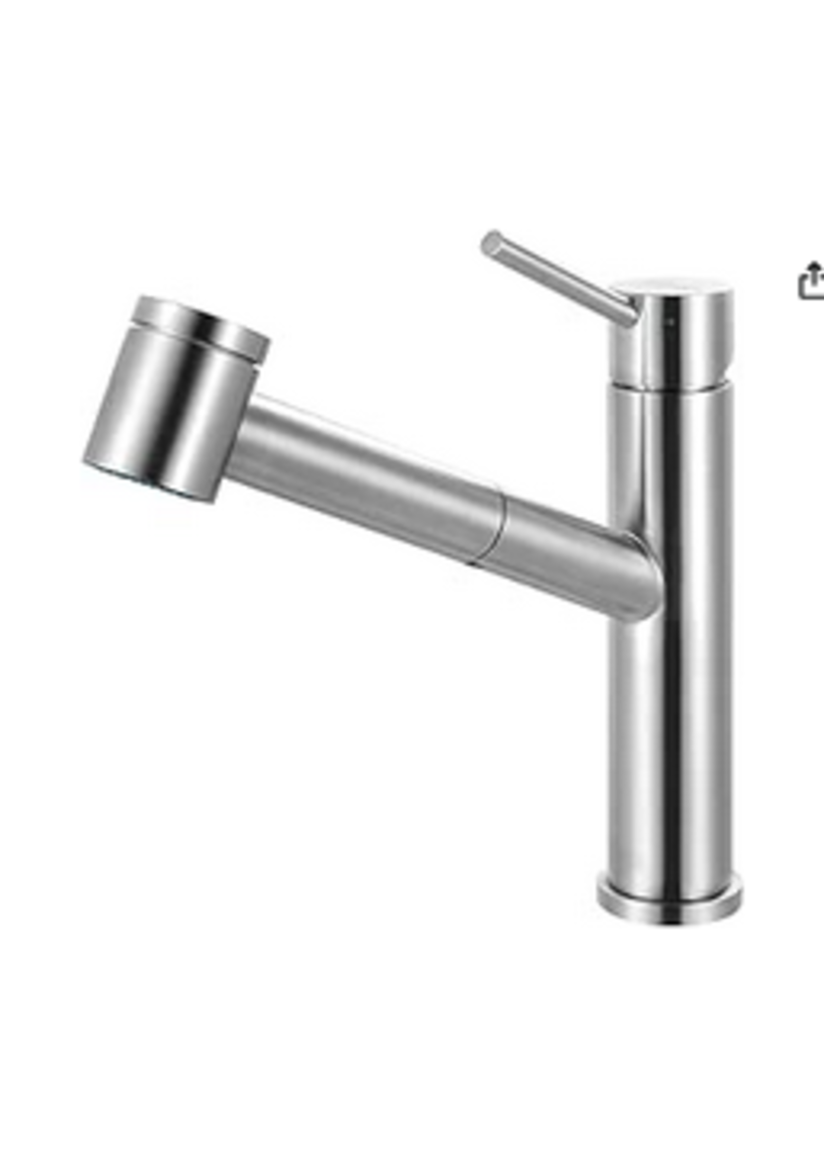 Franke Franke Steel Pull Out Single Handle Kitchen Faucet, 1.75 GPM w/ Spray & Stream Function - Stainless Steel