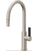 California Faucets California Corsano Series (K51) Pull-Down Kitchen Faucet with Button Sprayer  - High Arc Spout in a Premium Finish