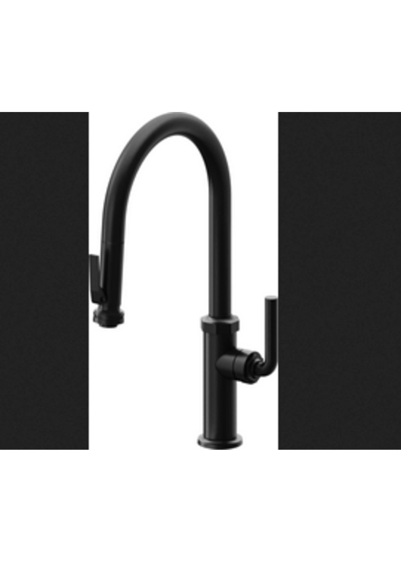 California Faucets California Faucet Pull-Down High Arc Kitchen Faucet with Squeeze Handle Sprayer Custom HDL - Standard Finish