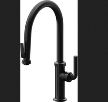 California Faucet Pull-Down High Arc Kitchen Faucet with Squeeze Handle Sprayer Custom HDL - Standard Finish