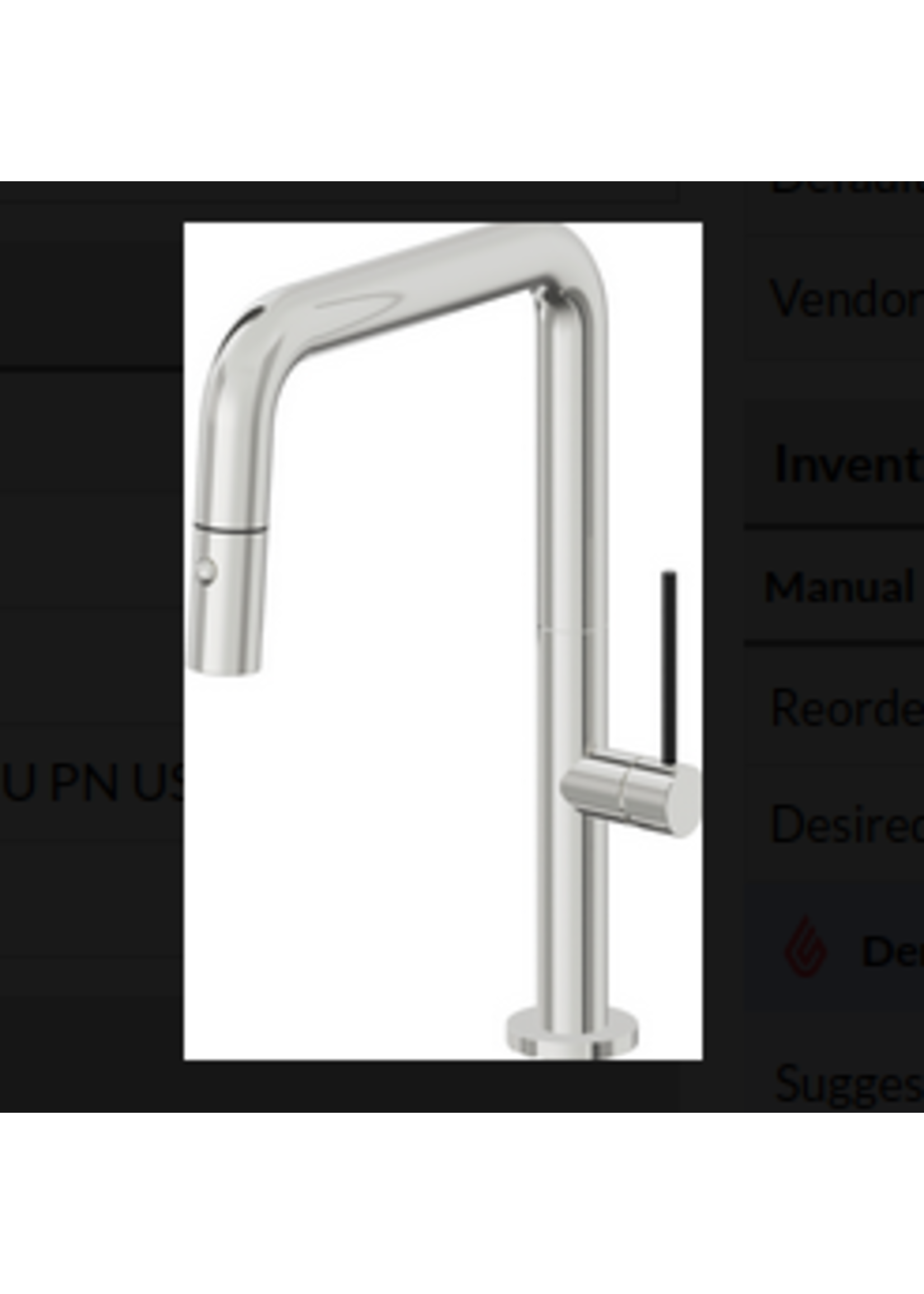 California Faucets California Poetto (Series K50) Pull-Down Kitchen Faucet with Button Sprayer, pencil handle  - Quad Spout in a Special Finish