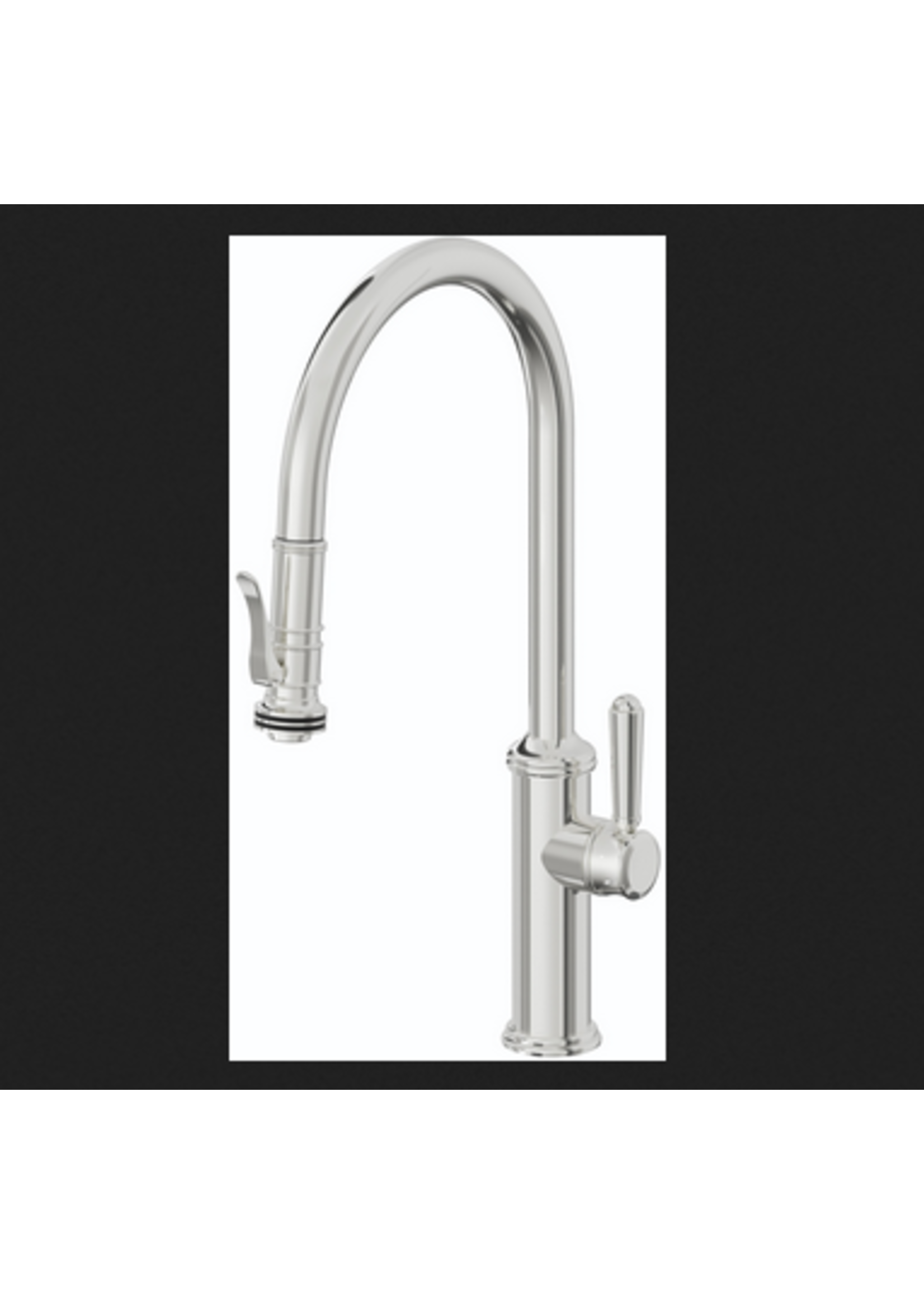 California Faucets California Faucets Davoli pull down kitchen faucet 18" High Arc Spout w/ Squeeze sprayer Custom hdl