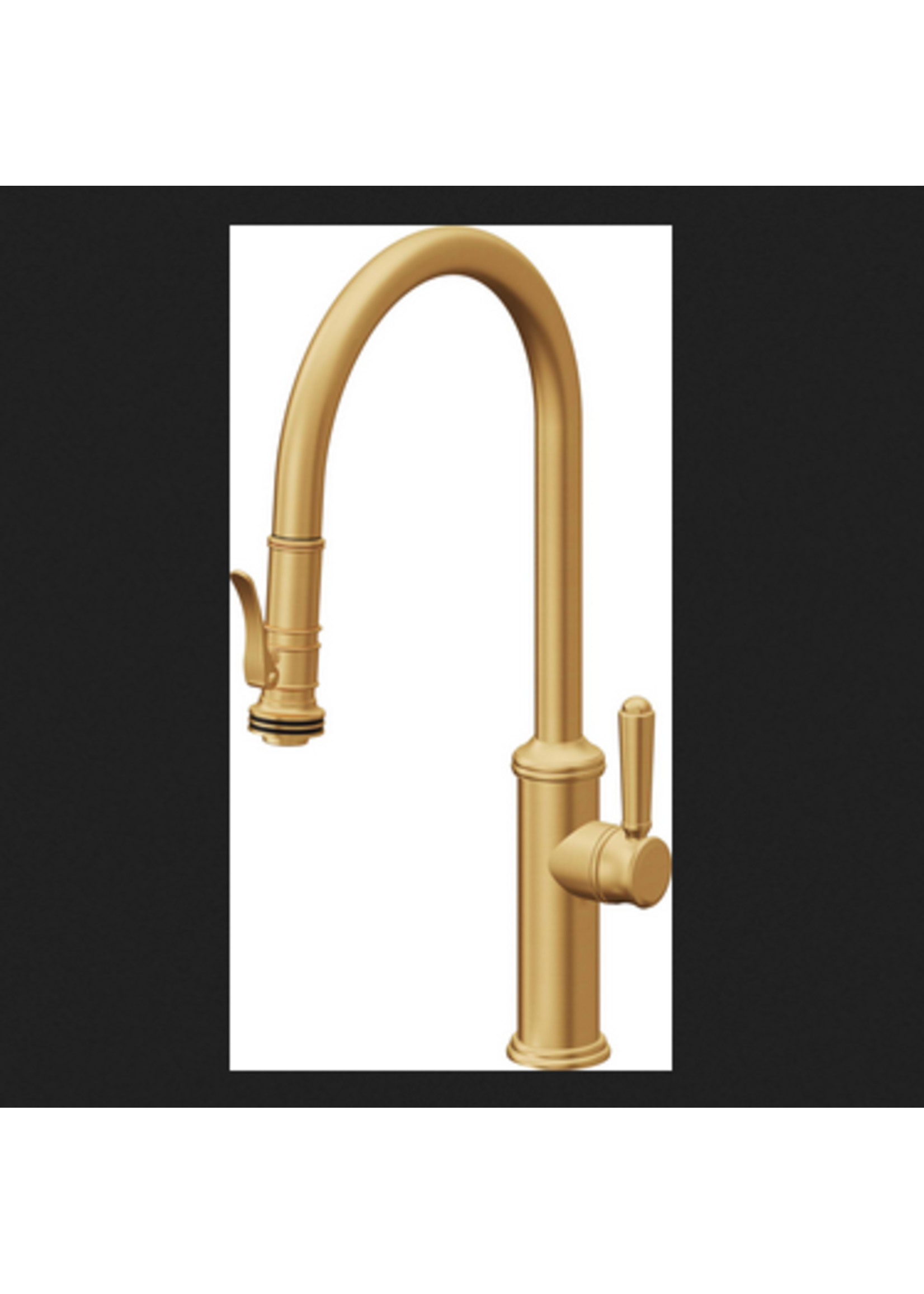 California Faucets California Faucets Davoli pull down kitchen faucet High Arc Spout w/button spray Custom HDL