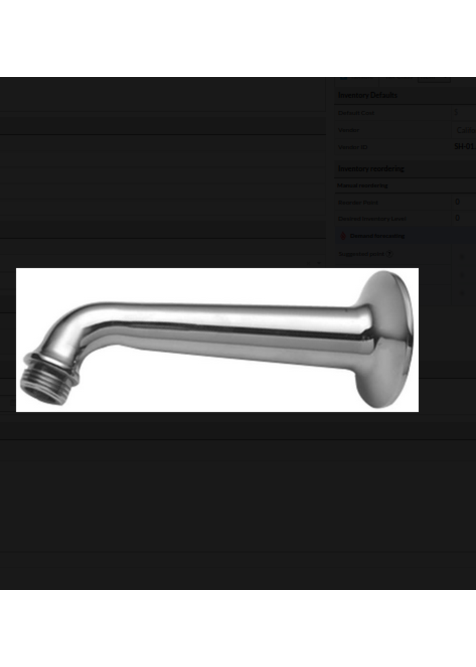 California Faucets California One Piece 6" Shower Arm & Flange in a Premium Finish