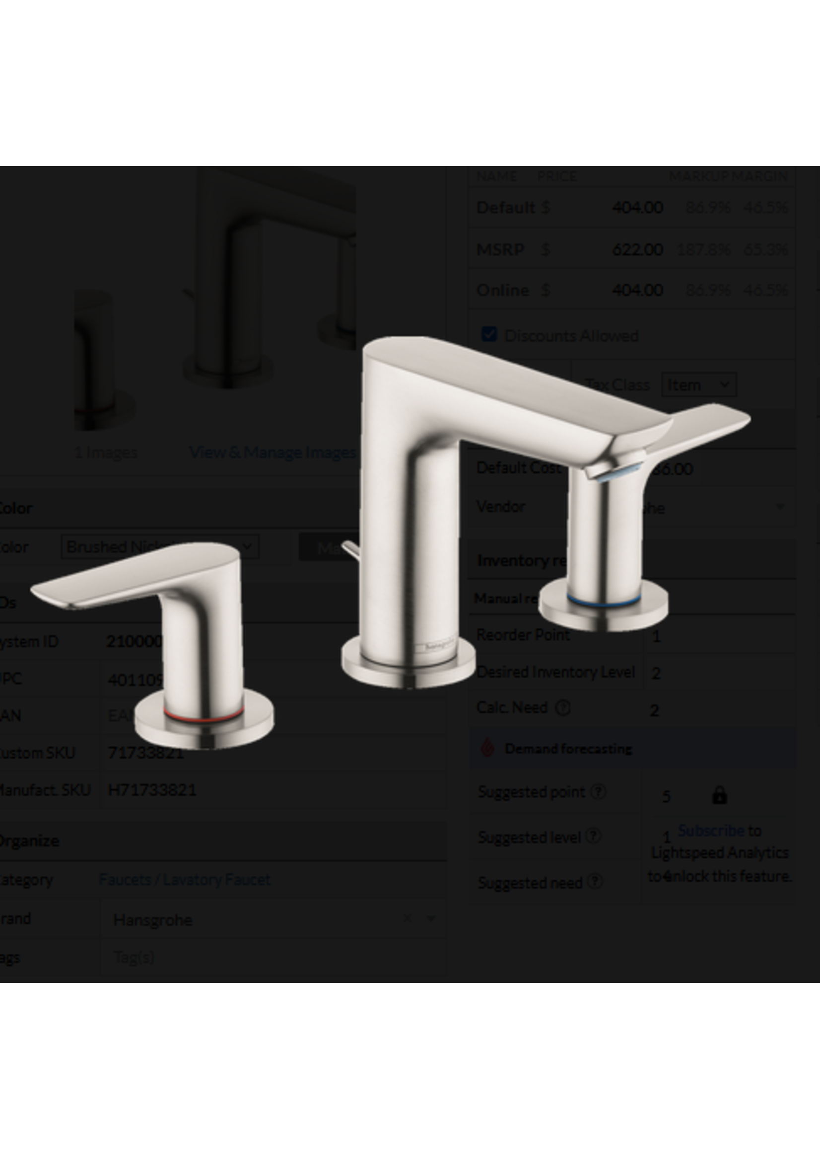 Hansgrohe Talis E Widespread Faucet 150 with Pop-Up Drain, 1.2 GPM