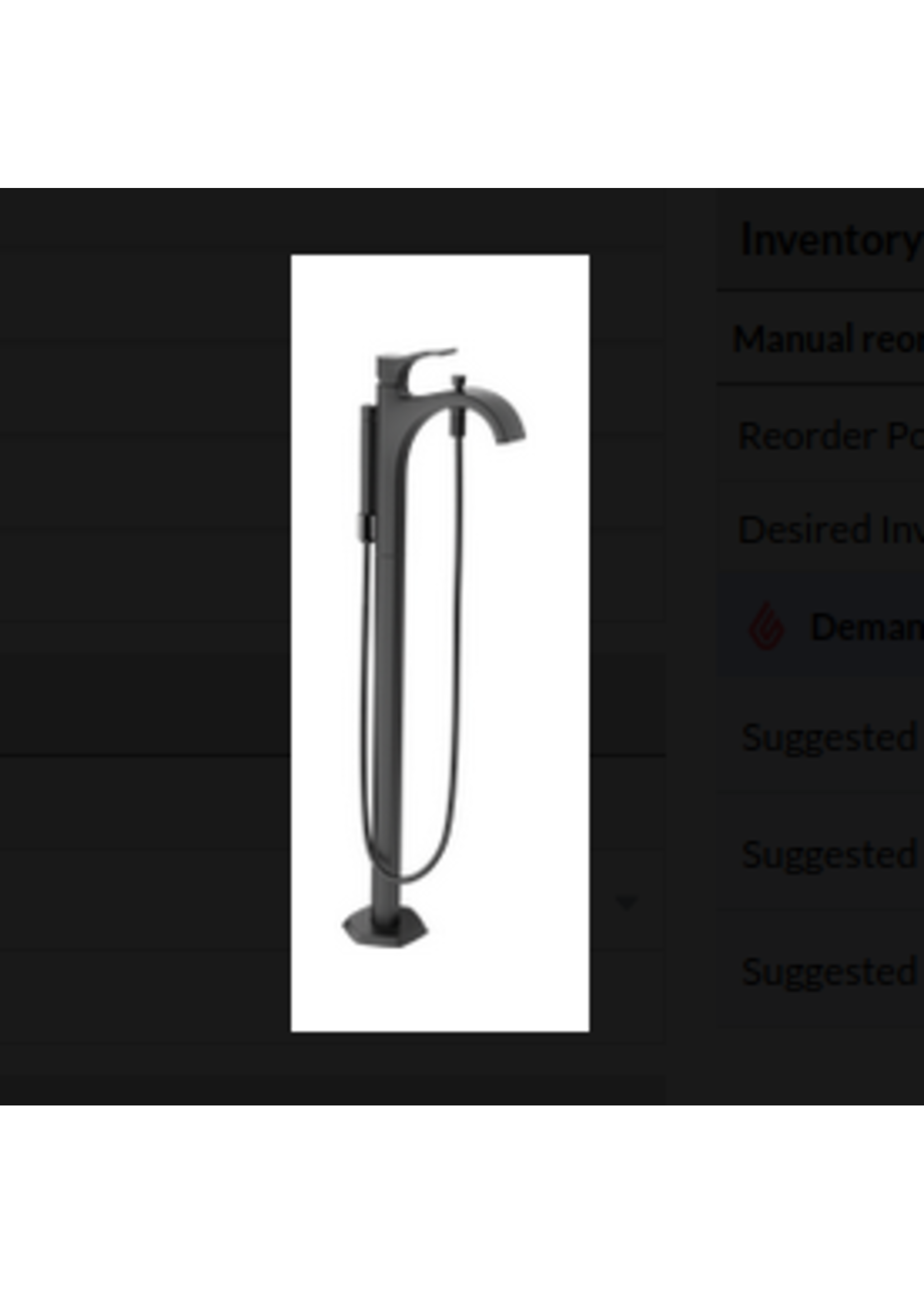 Hansgrohe Hansgrohe Locarno Freestanding Tub Filler Trim with 1.75 GPM Handshower in Matte Black MB