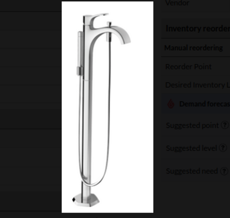 Hansgrohe Locarno Freestanding Tub Filler Trim with 1.75 GPM Handshower in Chrome PC