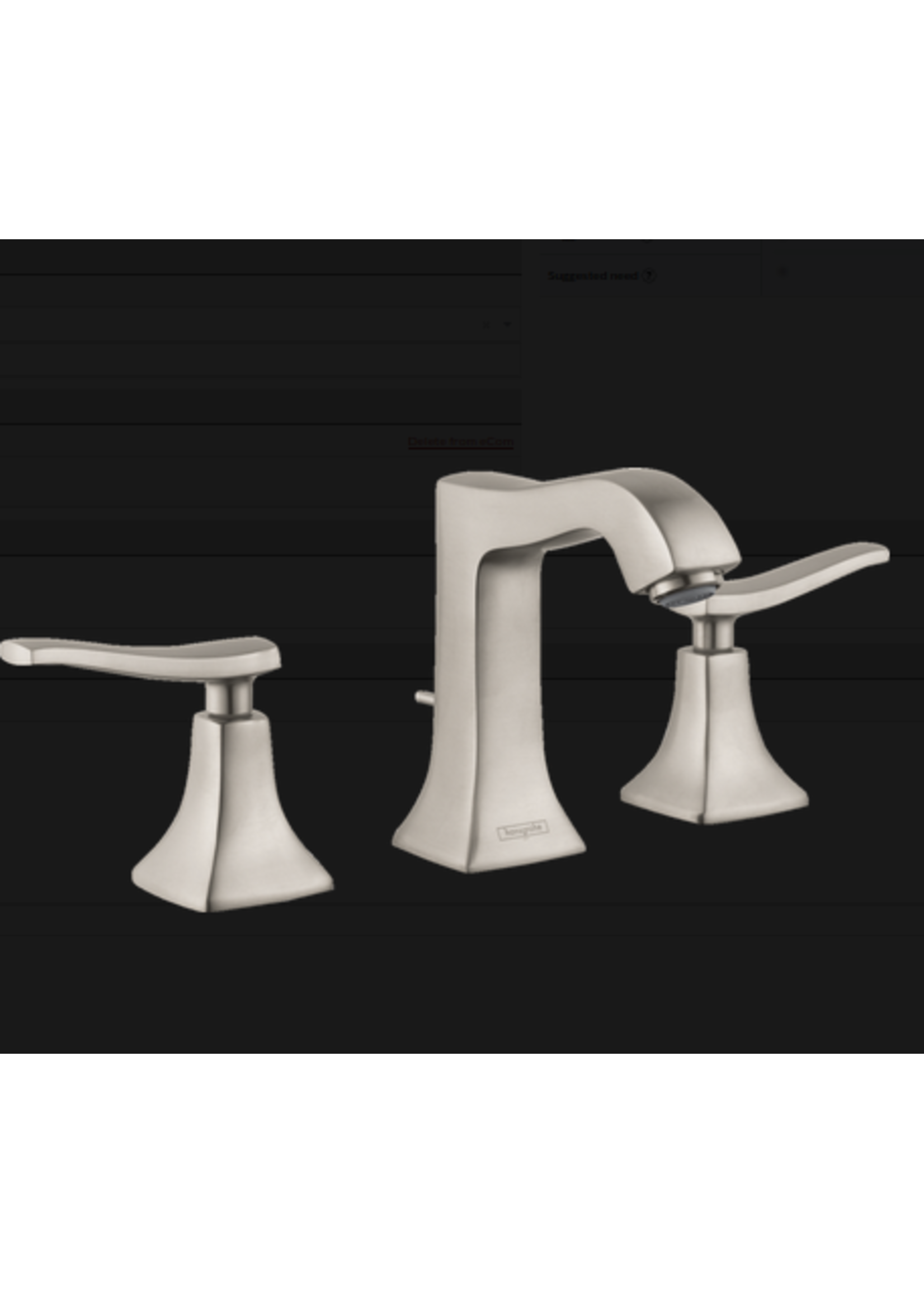Hansgrohe Hansgrohe Metris C Widespread Faucet 100 with Pop-Up Drain, 1.2 GPM