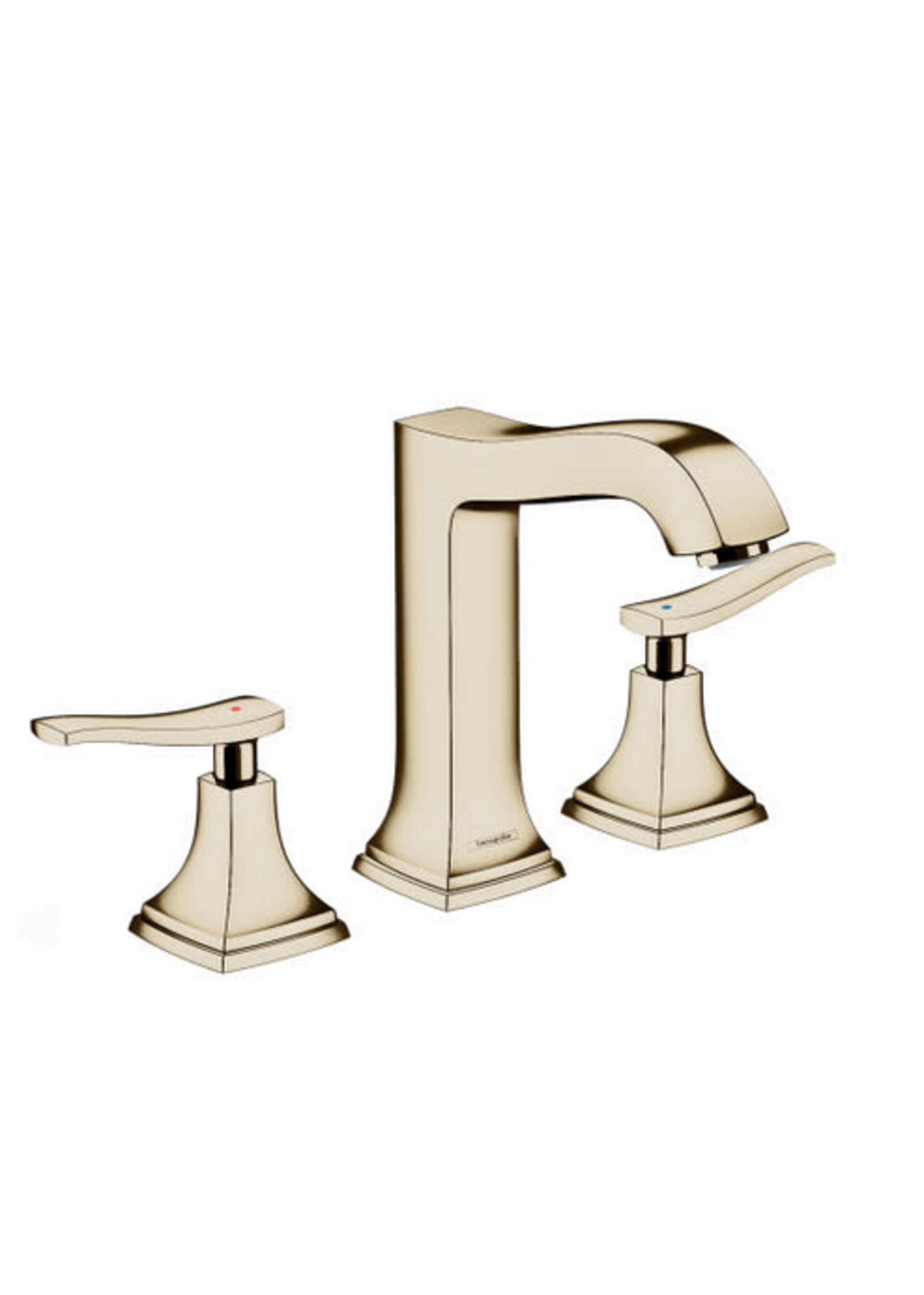 Hansgrohe Hansgrohe Metropol Classic Widespread Faucet with Lever Handles and Pop up Drain, 1.2 GPM