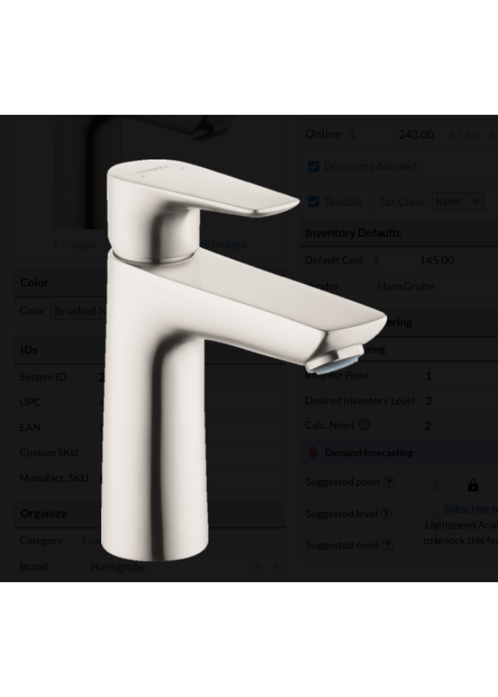 Hansgrohe Hansgrohe Talis E Single-Hole Faucet 110 with Pop-Up Drain, 1.2 GPM in