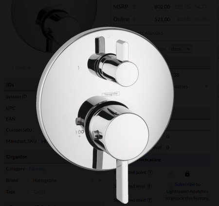 Hansgrohe Ecostat Thermostatic Trim S (Round) with Volume Control & Diverter in Chrome CP
