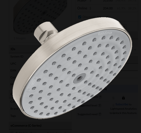 Hansgrohe Raindance S Showerhead 150 - 1-jet 2.5gpm - Brushed Nickel