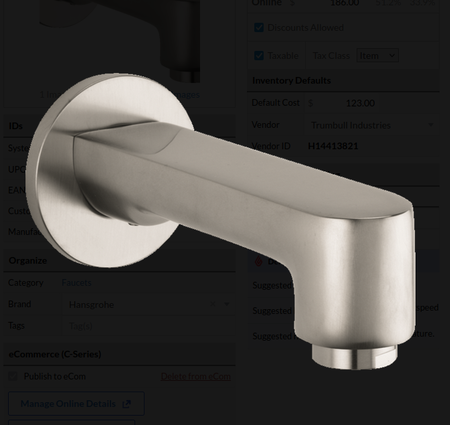 Hansgrohe Metris S Tub Spout in Brushed Nickel BN