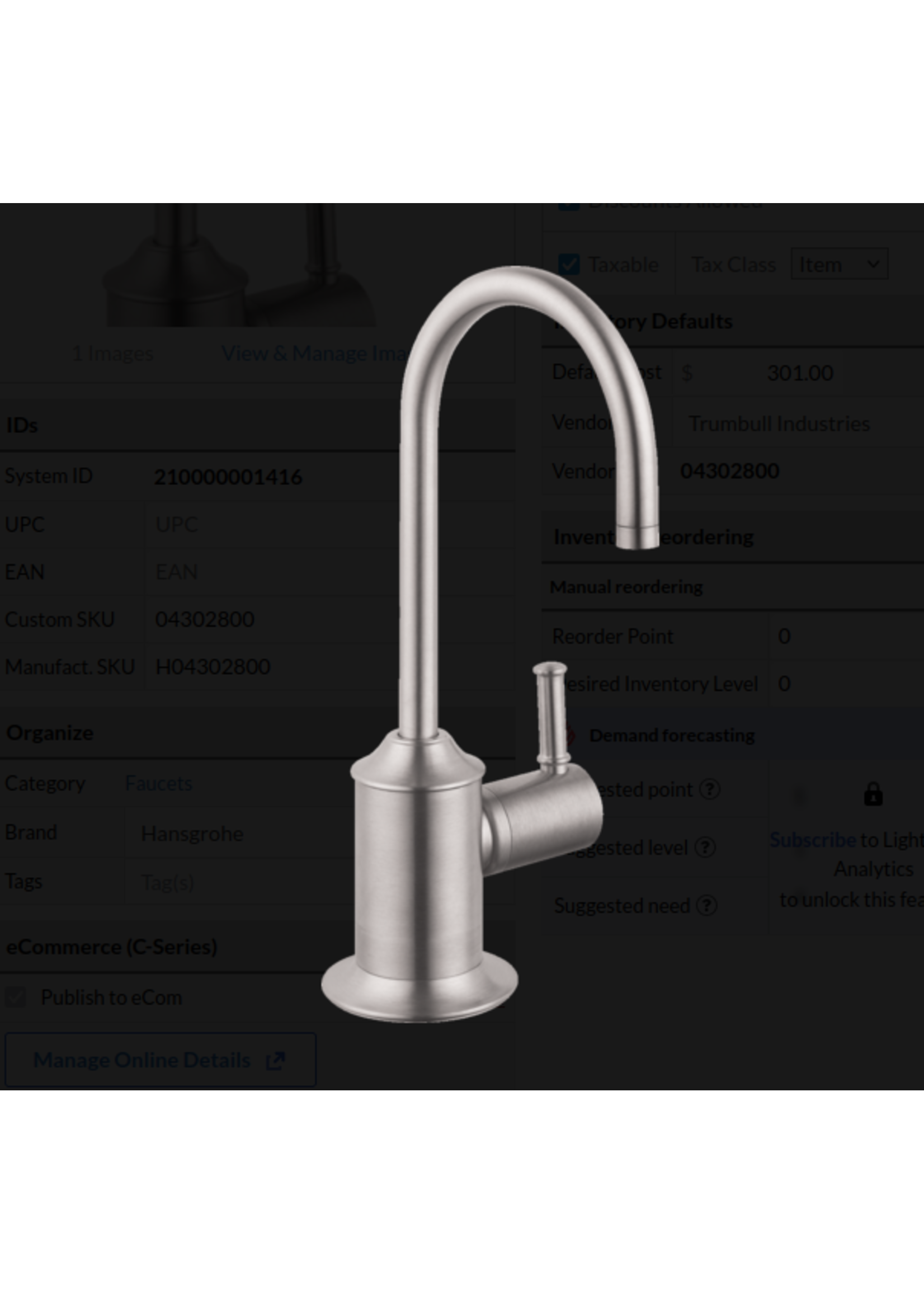 Hansgrohe Hansgrohe Transitional Cold Water Dispenser, 1.5 GPM in Steel Optic SO